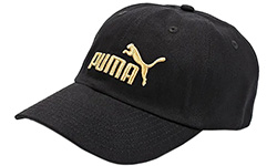 Бейсболка Puma Ess Cap Jr черная с золотом