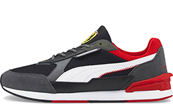 Puma Ferrari Low Racer серые с красным