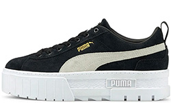 Puma Mayze Low замшевые черные с белым